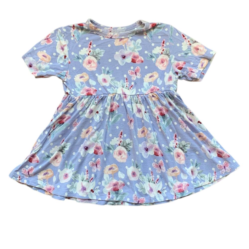 Posh Peanut Bamboo Samantha Floral Short Sleeve Peplum Top - Picture 6 of 6